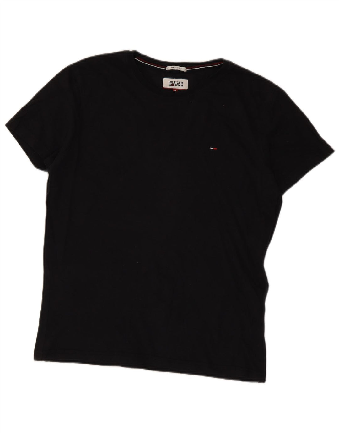 Tommy Hilfiger Herren T-Shirt Top Medium Schwarz Baumwolle