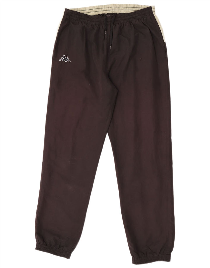 Kappa Herren-Trainingshose, Jogginghose, groß, schwarzes Farbblock-Polyester