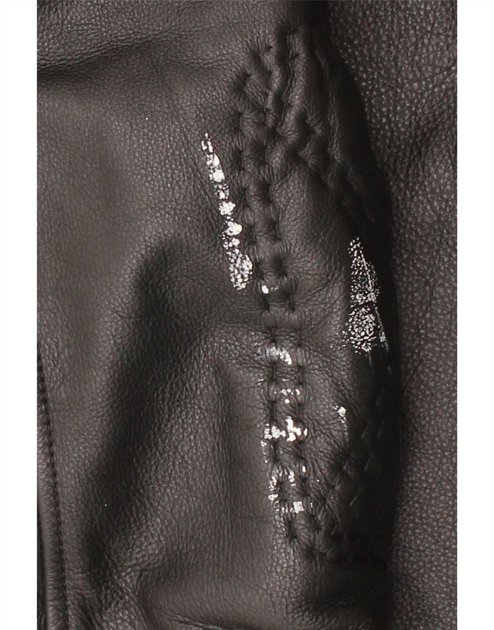 HELD Womens Motorcycle Biker Leather Jacket IT 42 Medium Black Leather Vintage Held and Second-Hand Held from Messina Hembry 