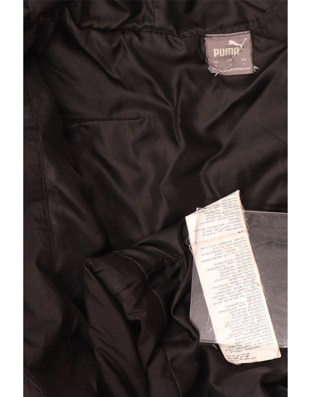 Puma Damen-Kapuzenjacke, wattiert, UK 16, Größe L, Schwarz, Polyester