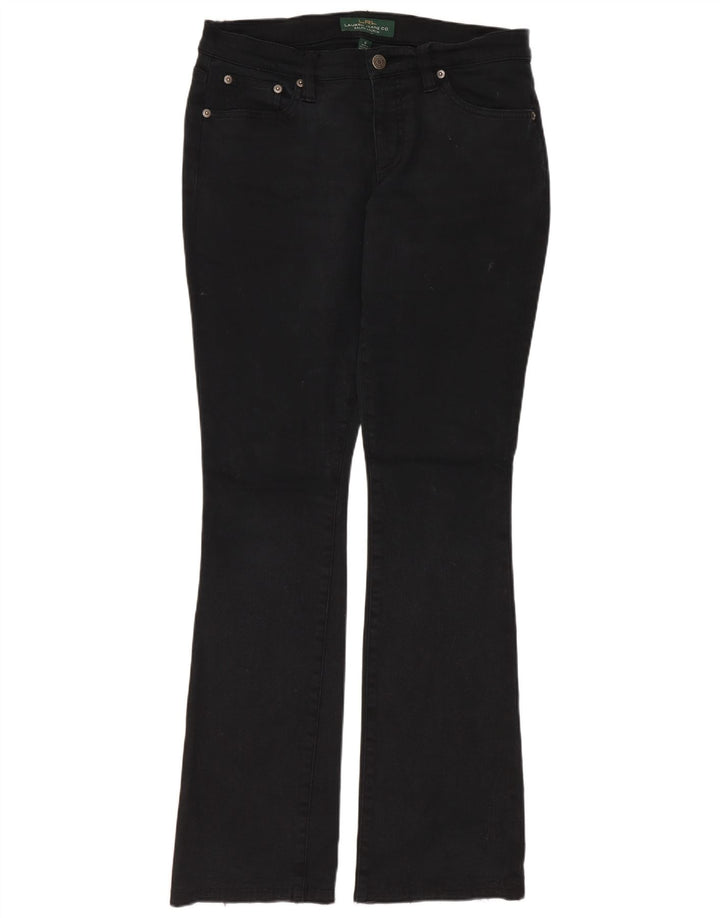 Ralph Lauren Damen Bootcut Jeans US 6 Medium W30 L31 Schwarze Baumwolle