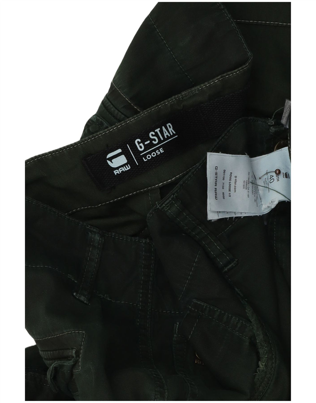 G-STAR Herren-Cargoshorts mit lockerer Passform, W40, XL, grüne Baumwolle