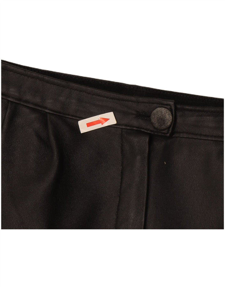 Vintage Damen Lederrock W28 Medium Schwarz