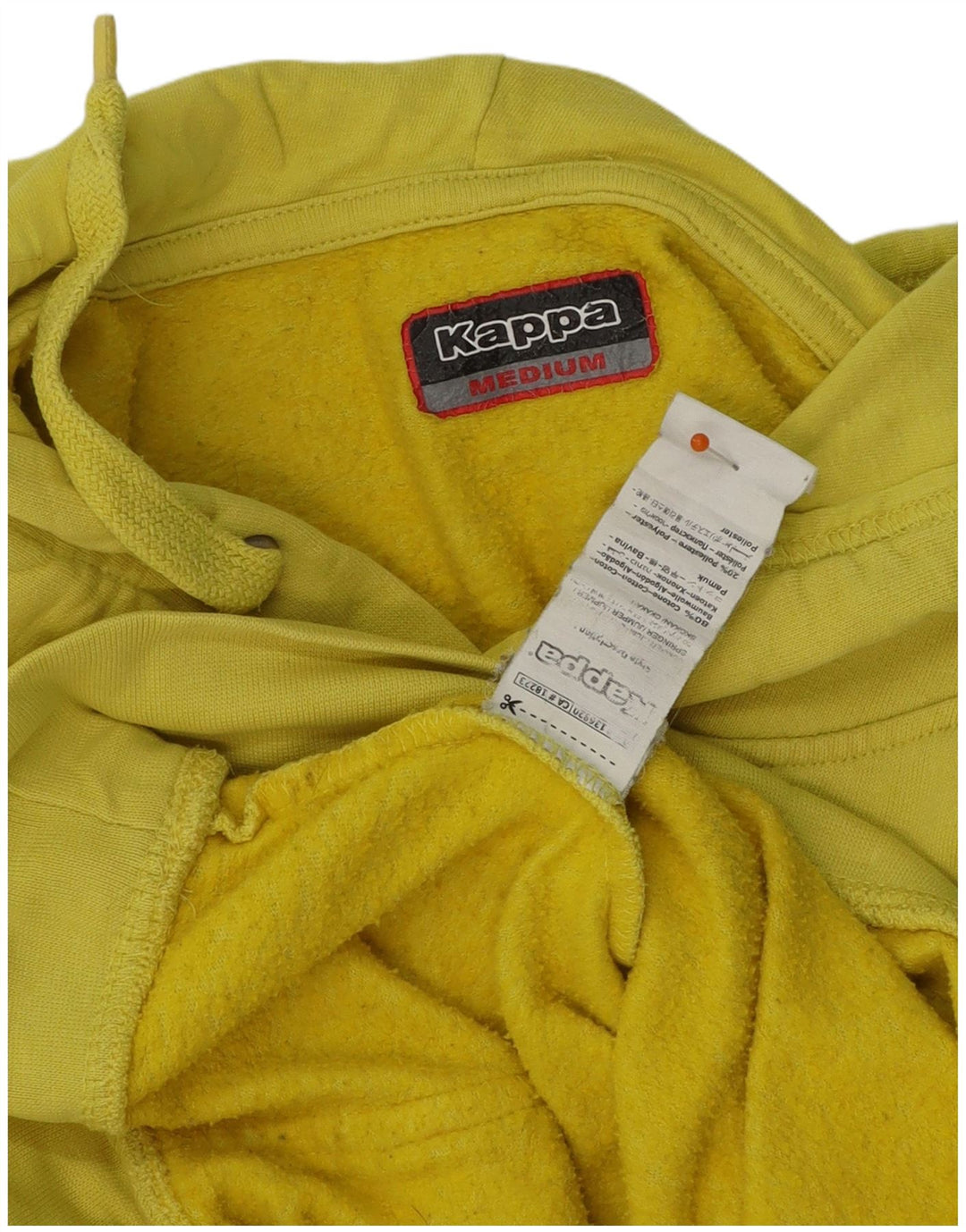 KAPPA Herren-Kapuzenpullover mit Grafik, mittelgelbe Baumwolle