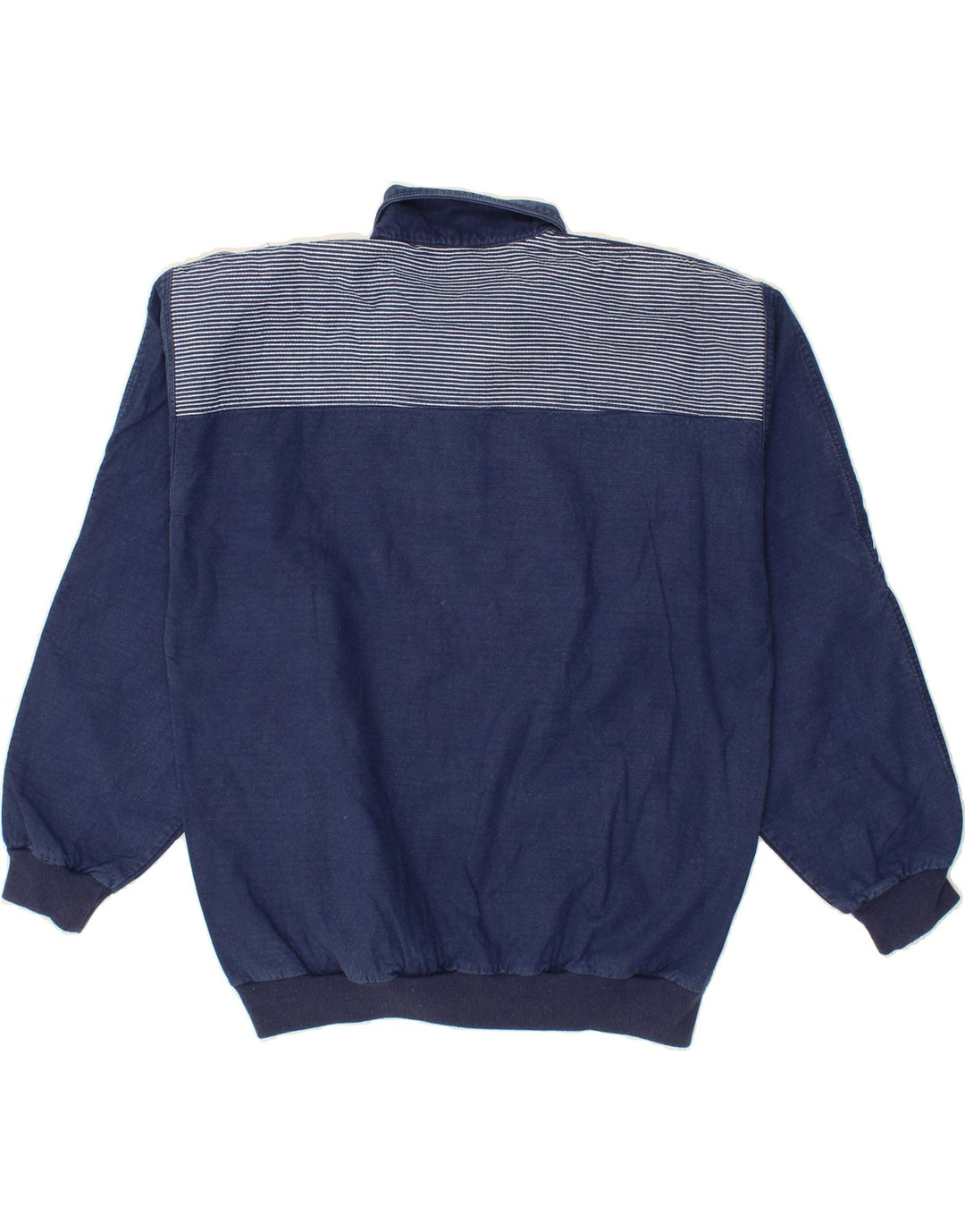 VINTAGE Herren-Sweatshirt mit Rollkragen, IT 50, mittelblau gestreift