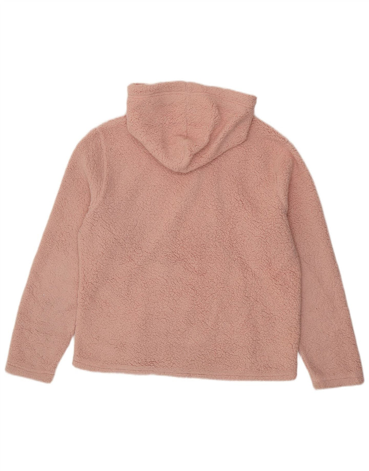 FILA Damen-Fleecepullover mit Kapuze, UK 16, Größe L, rosa, Polyester