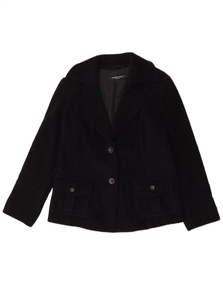 Marina Rinaldi Damen-Blazerjacke mit 2 Knöpfen, Größe 19, klein, Marineblau