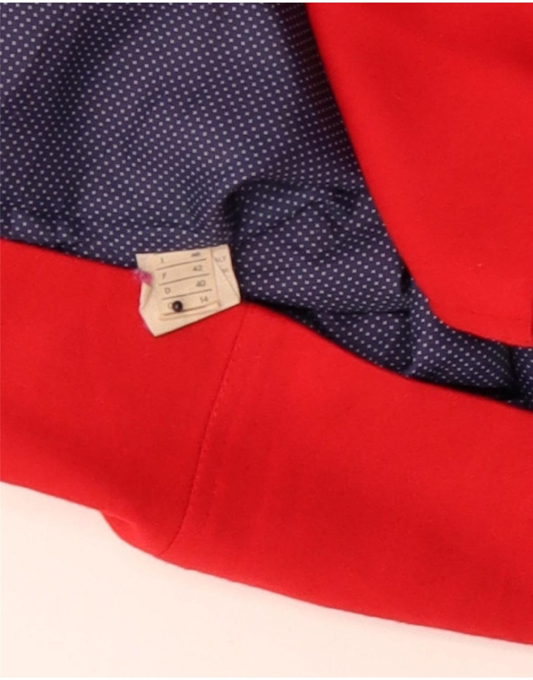 Vintage Damen Zweireiher Blazer Jacke UK 14 Mittelrote Wolle Retro