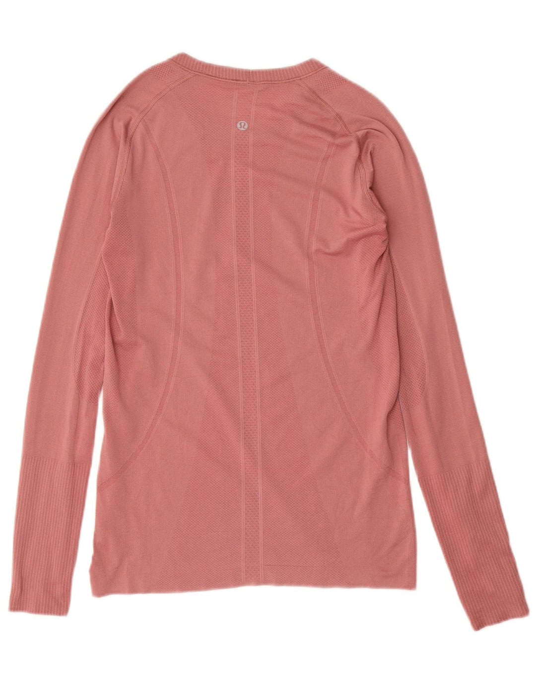 Lululemon Damen Top Langarm UK 12 Mittelrosa