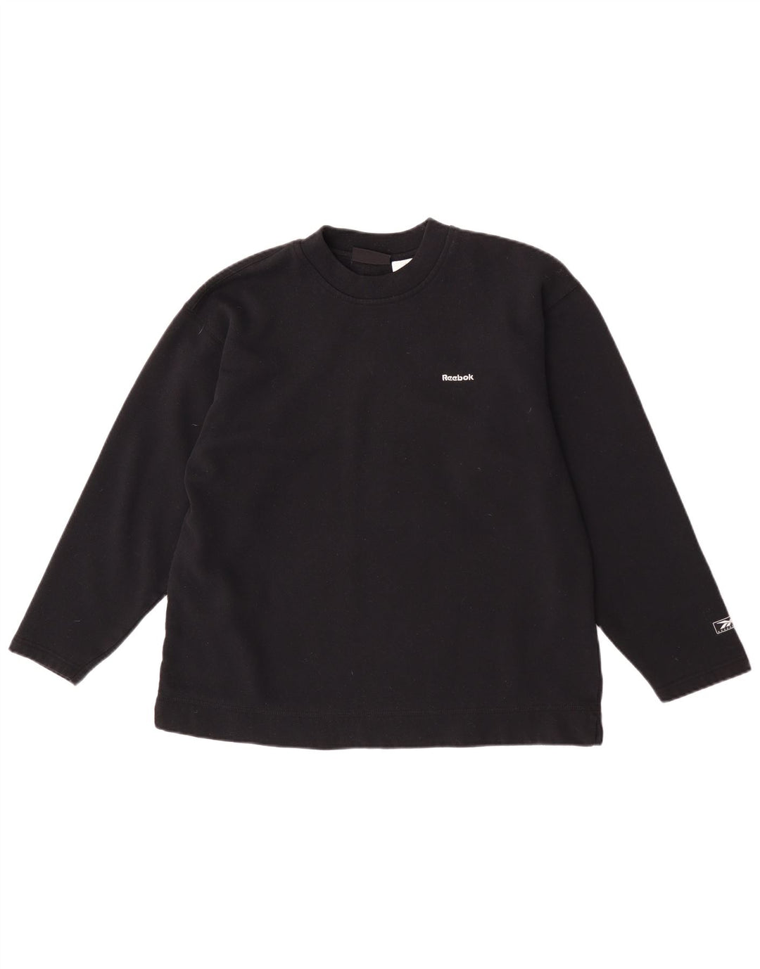 Reebok Damen Sweatshirt Pullover UK 12 Medium Schwarz Polyester