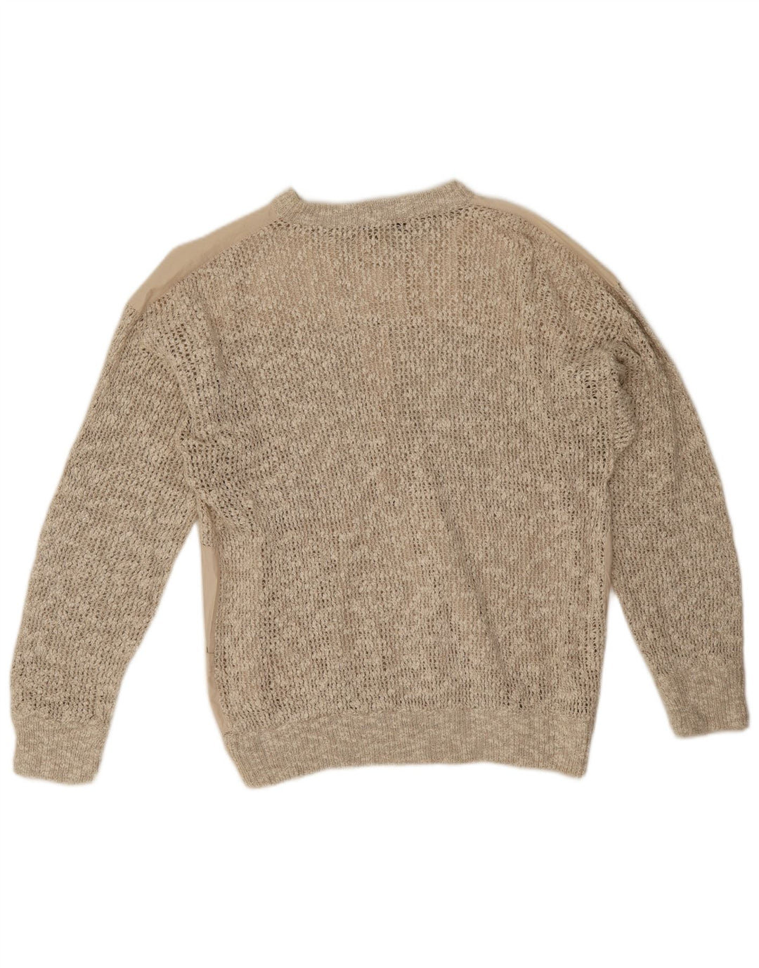 Vintage Herren Cardigan Pullover Mittelbeige Baumwolle