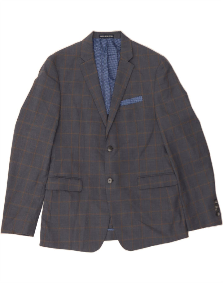 PENGUIN Mens 2 Button Blazer Jacket UK 38 Medium Grey Check Vintage Penguin and Second-Hand Penguin from Messina Hembry 