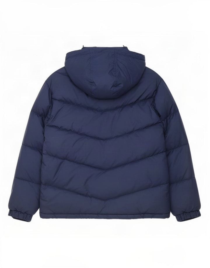 Ellesse Womens Hooded Wattierte Jacke UK 12 Medium Marineblau Polyester