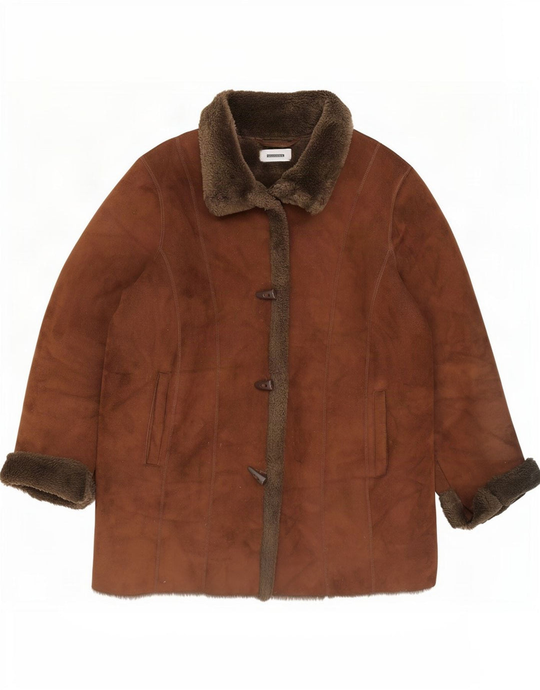 Wallis Damen Übergroßer Sherpa-Mantel UK 16 Large Braunes Acryl