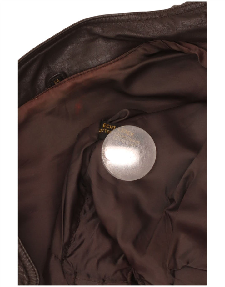 Vintage Herren Bomber Lederjacke EU 54 2XL Braunes Leder