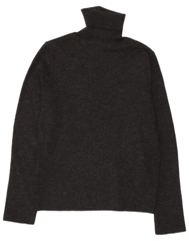 Rollkragenpullover für Damen von Zara, Gr. 12, mittelgrau geflecktes Acryl