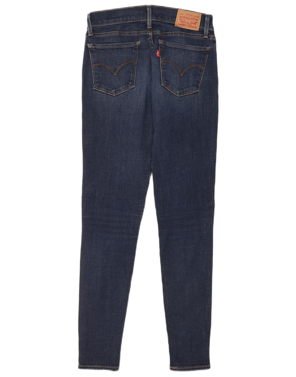 Levi's Damen 710 Super Skinny Jeans W27 L30 Marineblaue Baumwolle