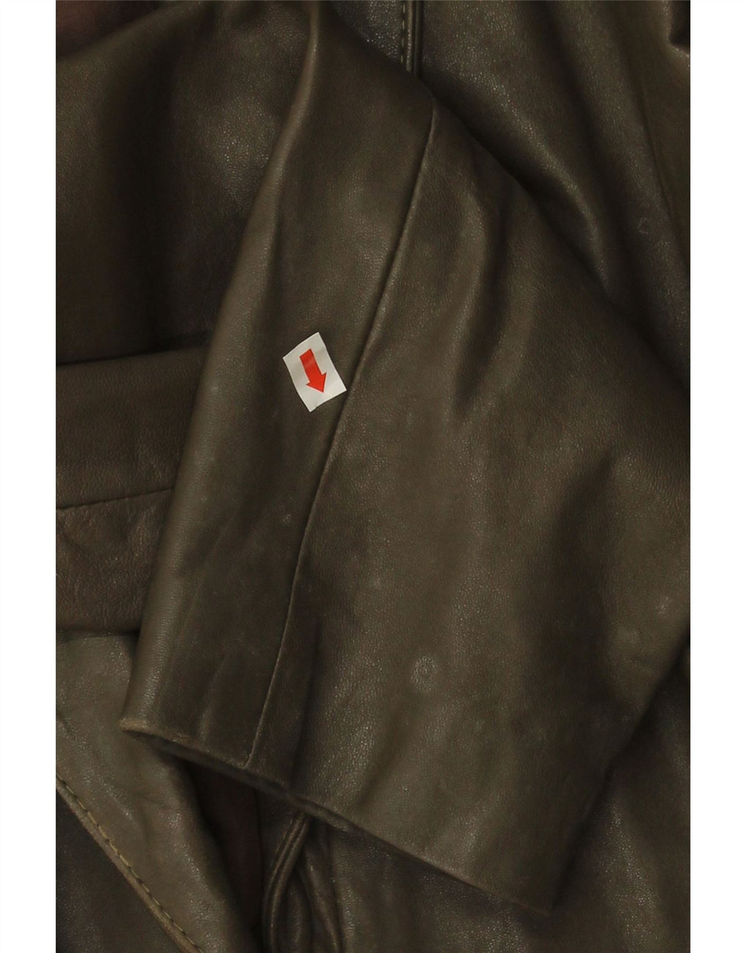 Vintage Damen Lederjacke UK 14 Medium Khaki