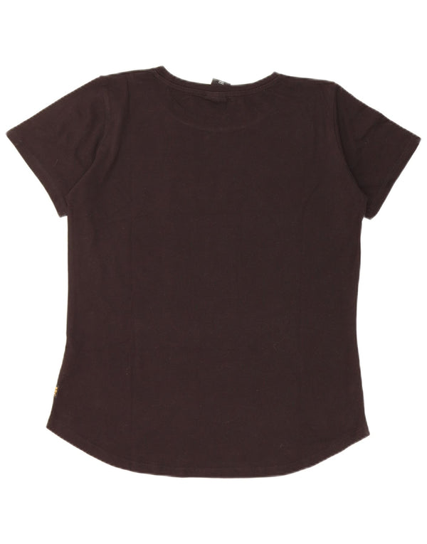G-Star Damen Grafik-T-Shirt-Oberteil UK 16 Large Schwarz Baumwolle