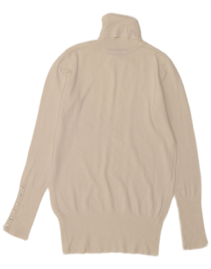 Rollkragenpullover für Damen von Zara, Gr. 12, Mittelweiß, Viskose