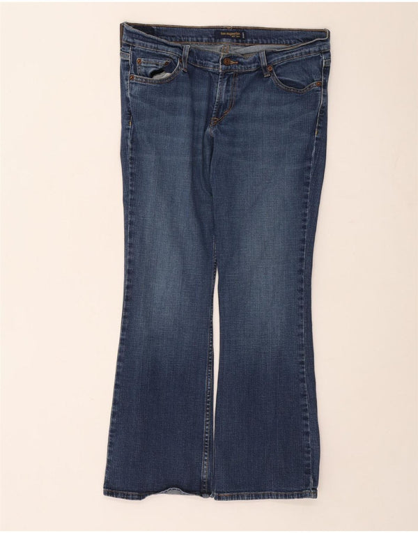 Levi's Damen 524 Too Superlow Bootcut Jeans Größe 13 Large W34 L28 Blau