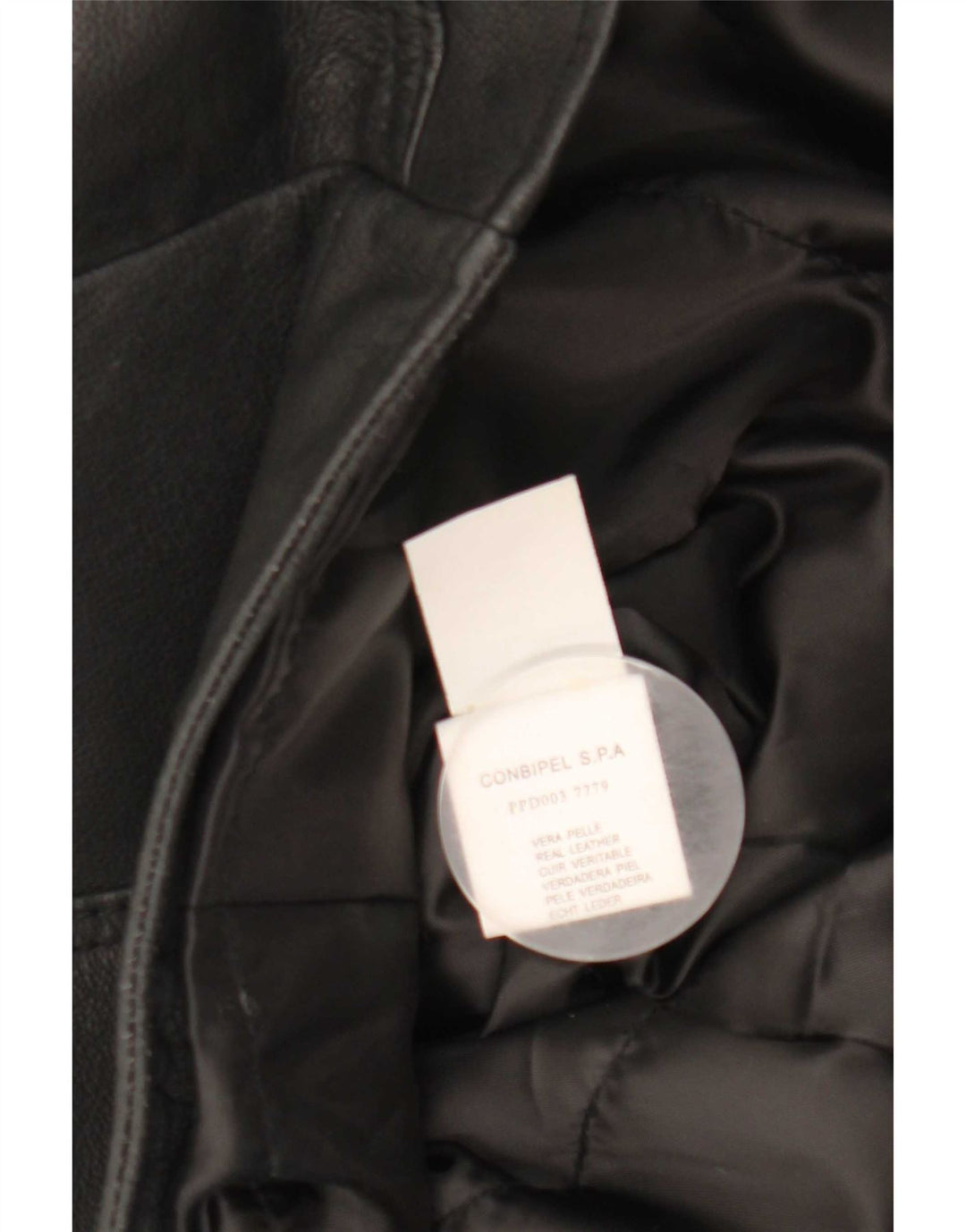 Conbipel Damen Lederjacke IT 46 Großes schwarzes Leder