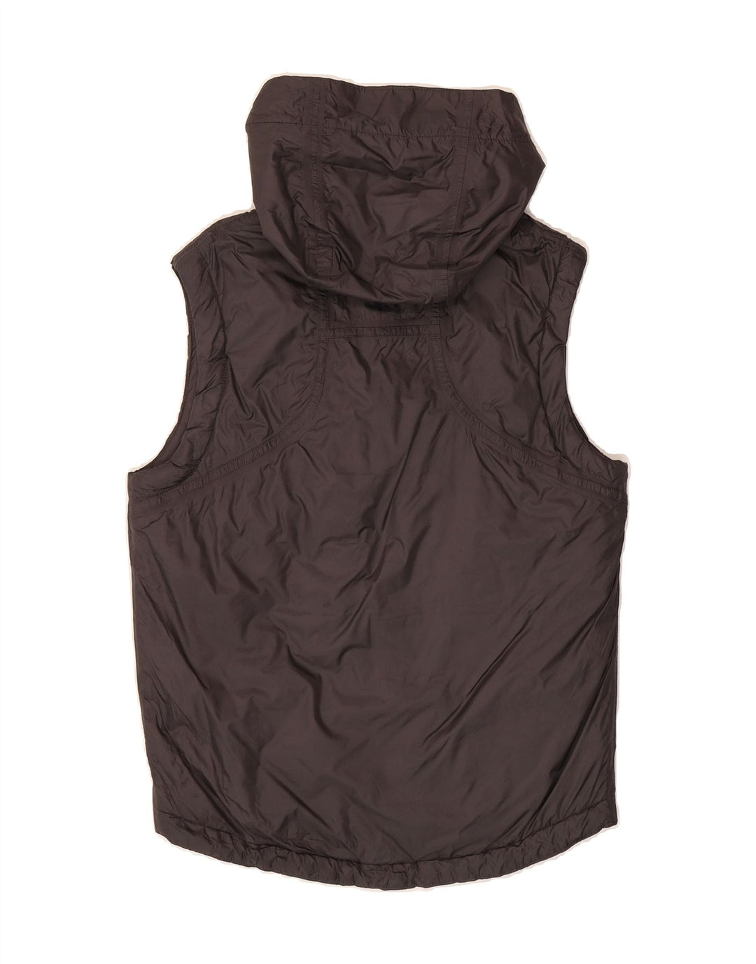 K-WAY Mens Hooded Gilet UK 36 Small Grey Polyamide Vintage K-Way and Second-Hand K-Way from Messina Hembry 