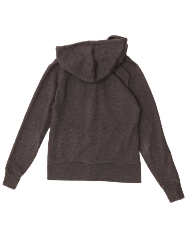 Gap Womens Graphic Zip Hoodie Pullover UK 6 XS Grau Baumwolle