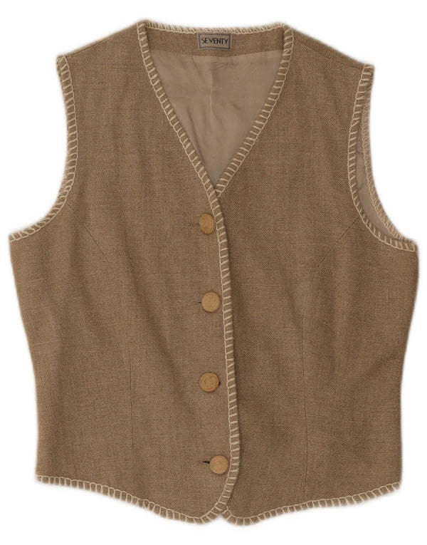 Seventy Damen Weste IT 44 Medium Beige Flax