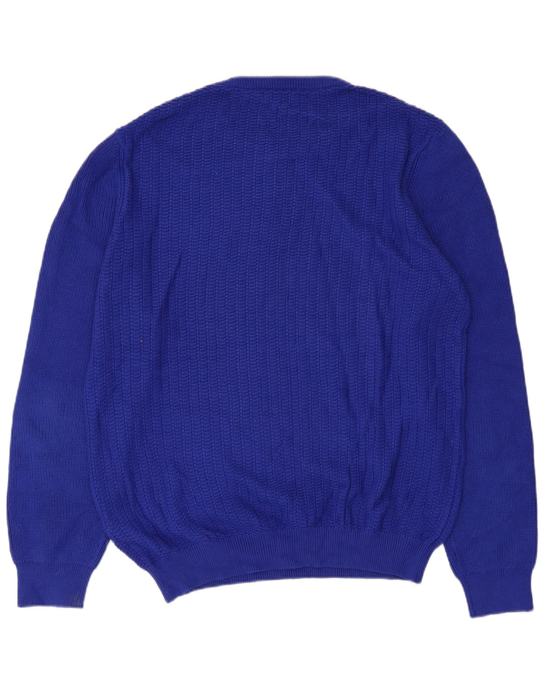 Reiss Herren-Pullover mit Rundhalsausschnitt, groß, aus blauer Baumwolle