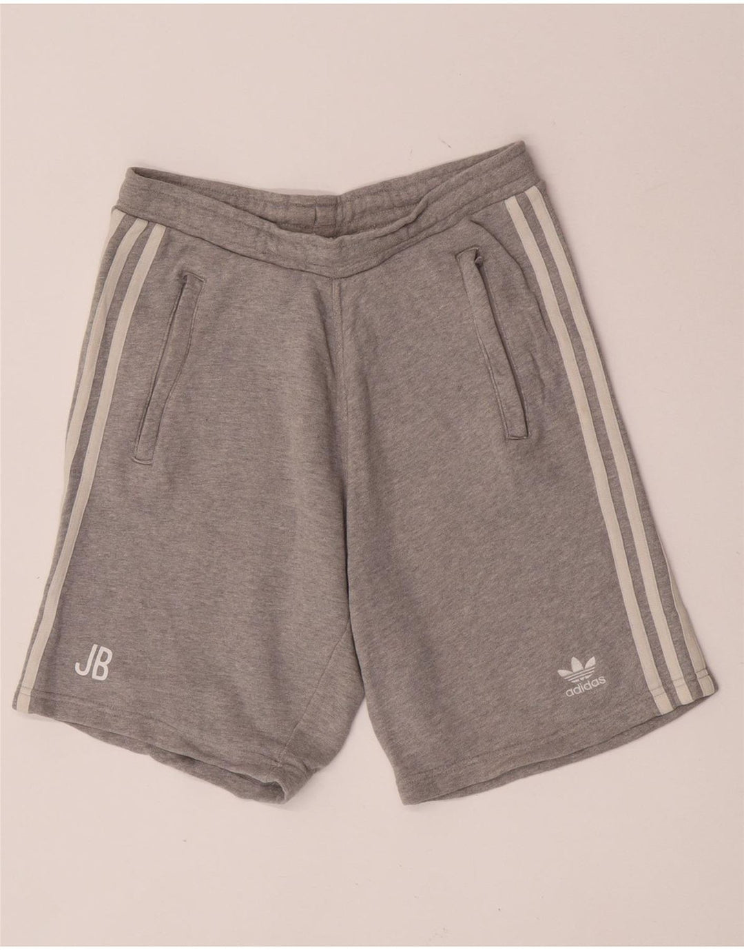 Adidas Herren-Sportshorts, Größe S, grau gefleckte Baumwolle