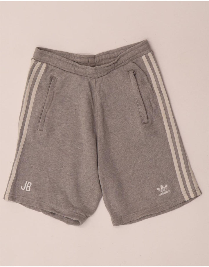 Adidas Herren-Sportshorts, Größe S, grau gefleckte Baumwolle