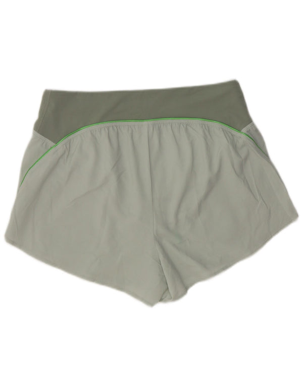 Under Armour Damen-Sportshorts UK 14 Large Graues Colourblock-Polyester