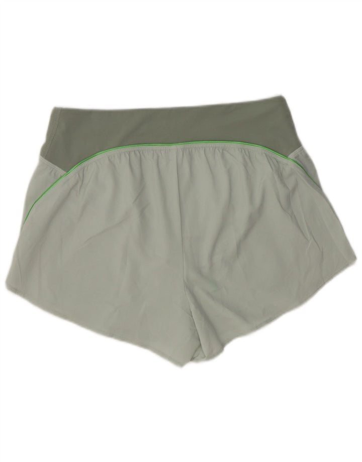 Under Armour Damen-Sportshorts UK 14 Large Graues Colourblock-Polyester