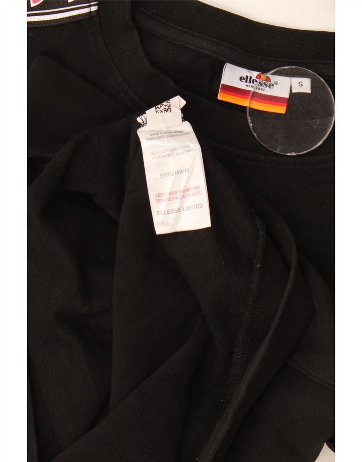 Ellesse Herren Heritage Graphic Sweatshirt Pullover Small Schwarz Farbblock