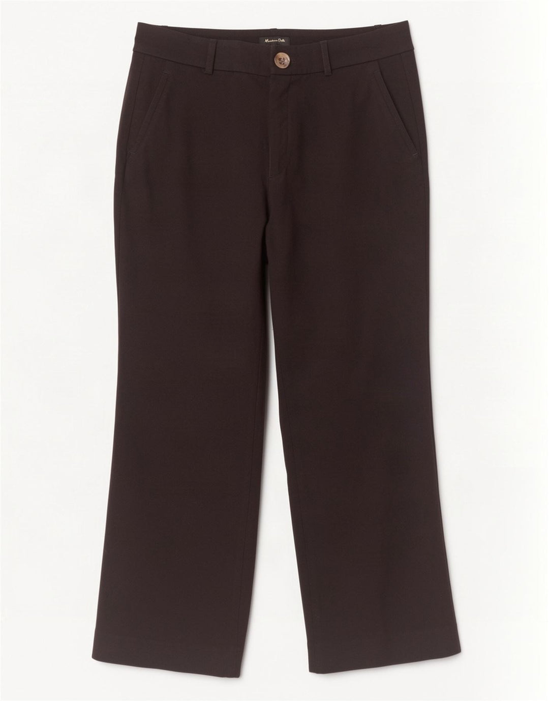 Massimo Dutti Damen gerade geschnittene Hose EU 40 Medium W30 L24 Schwarz