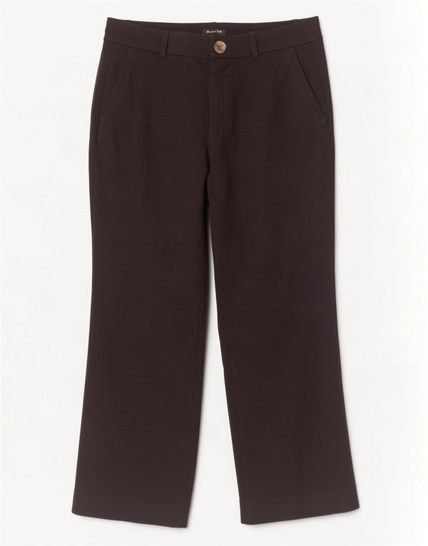 Massimo Dutti Damen gerade geschnittene Hose EU 40 Medium W30 L24 Schwarz