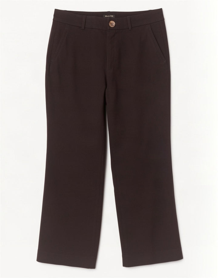 Massimo Dutti Damen gerade geschnittene Hose EU 40 Medium W30 L24 Schwarz