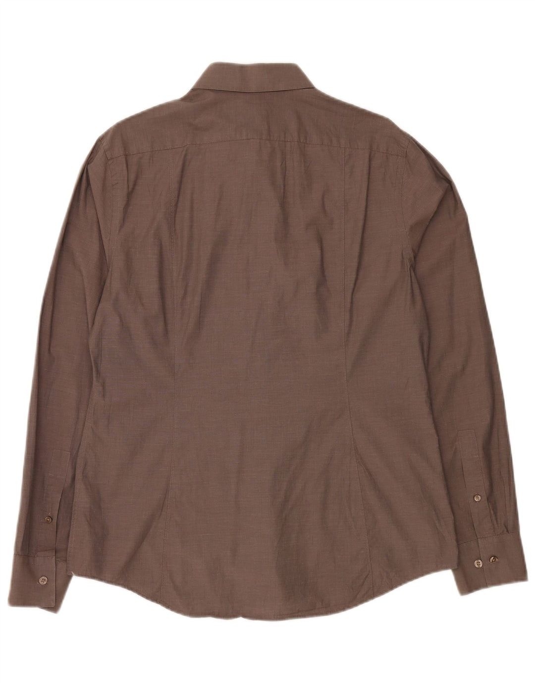 Calvin Klein Herren Slim Fit Hemd Größe 42 16 1/2 Große braune Baumwolle