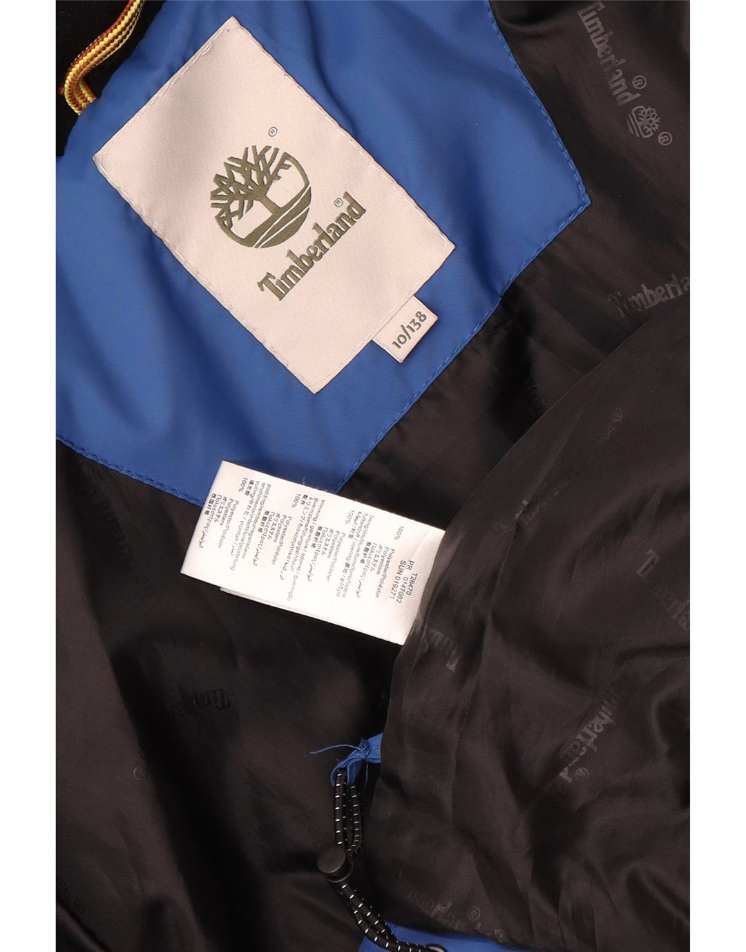 Timberland Jungen wattierte Jacke mit Kapuze, 9–10 Jahre, blaues Polyester