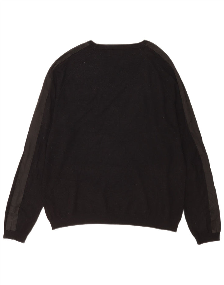 Zara Herren-Pullover mit U-Boot-Ausschnitt, Mittelschwarz