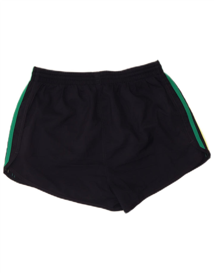 Adidas Damen Sportshorts UK 12 Medium Marineblau Colourblock Polyester