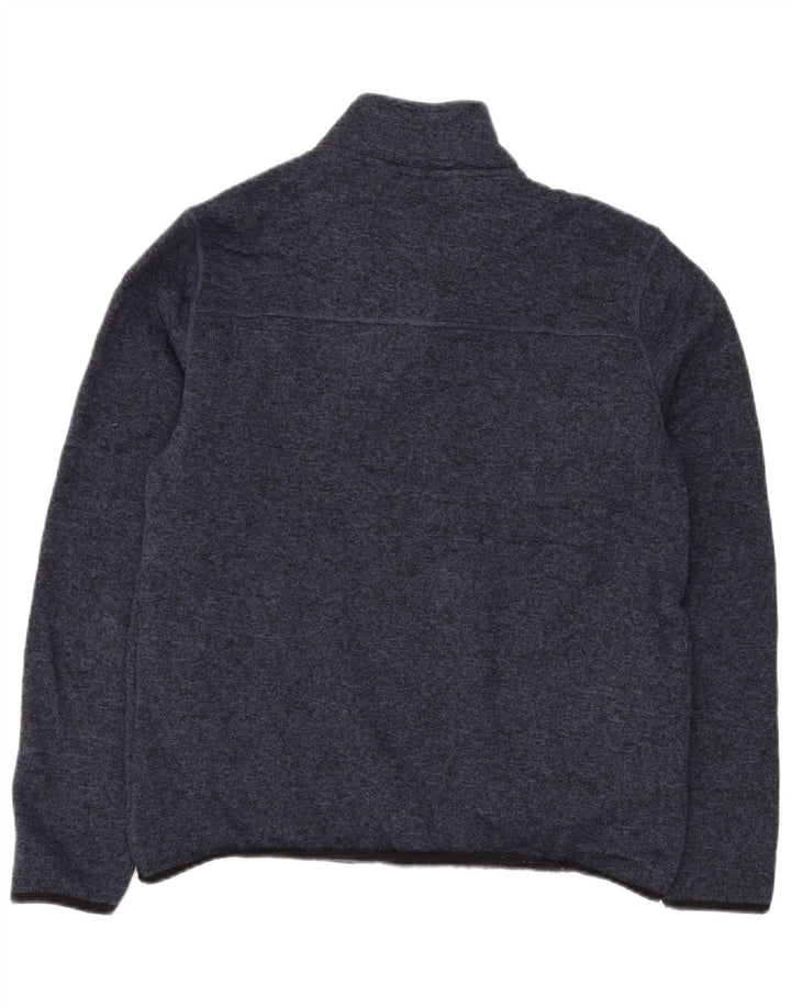EDDIE BAUER Herren-Sweatshirt mit Reißverschluss am Hals, groß, marineblau, Polyester