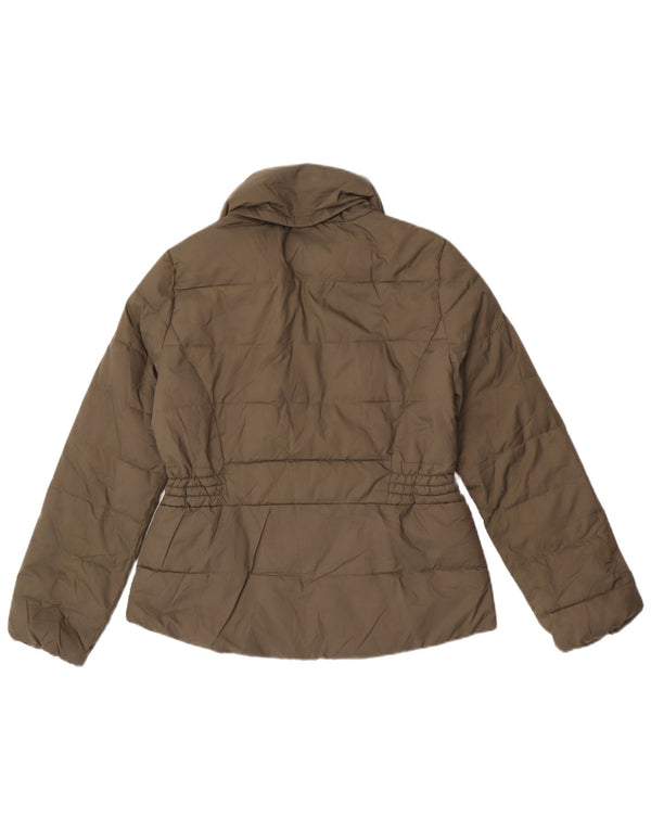Marks & Spencer Wattierte Damenjacke mit Kapuze, UK 12, Medium Khaki, Polyester