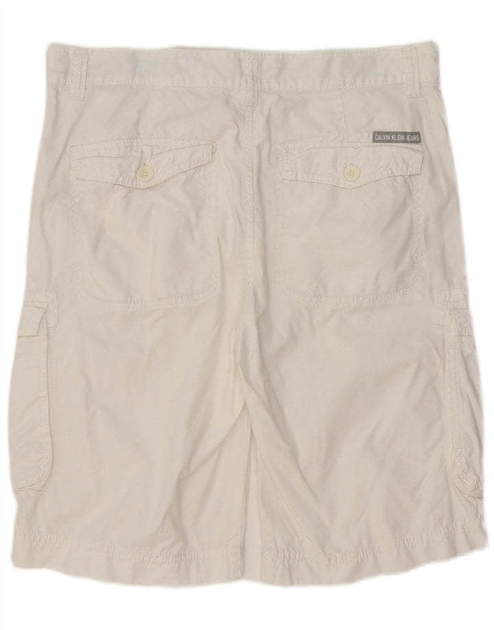 Calvin Klein Herren Cargoshorts W33 Mittelweiße Baumwolle