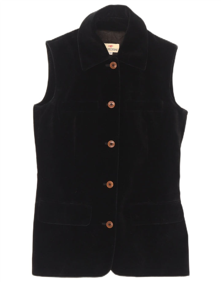 GB.PEDRINI Damen Longline Weste IT 40 Small Schwarz