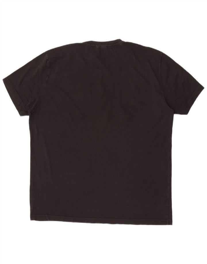 Aspesi Herren Grafik T-Shirt Top XL Schwarz Baumwolle