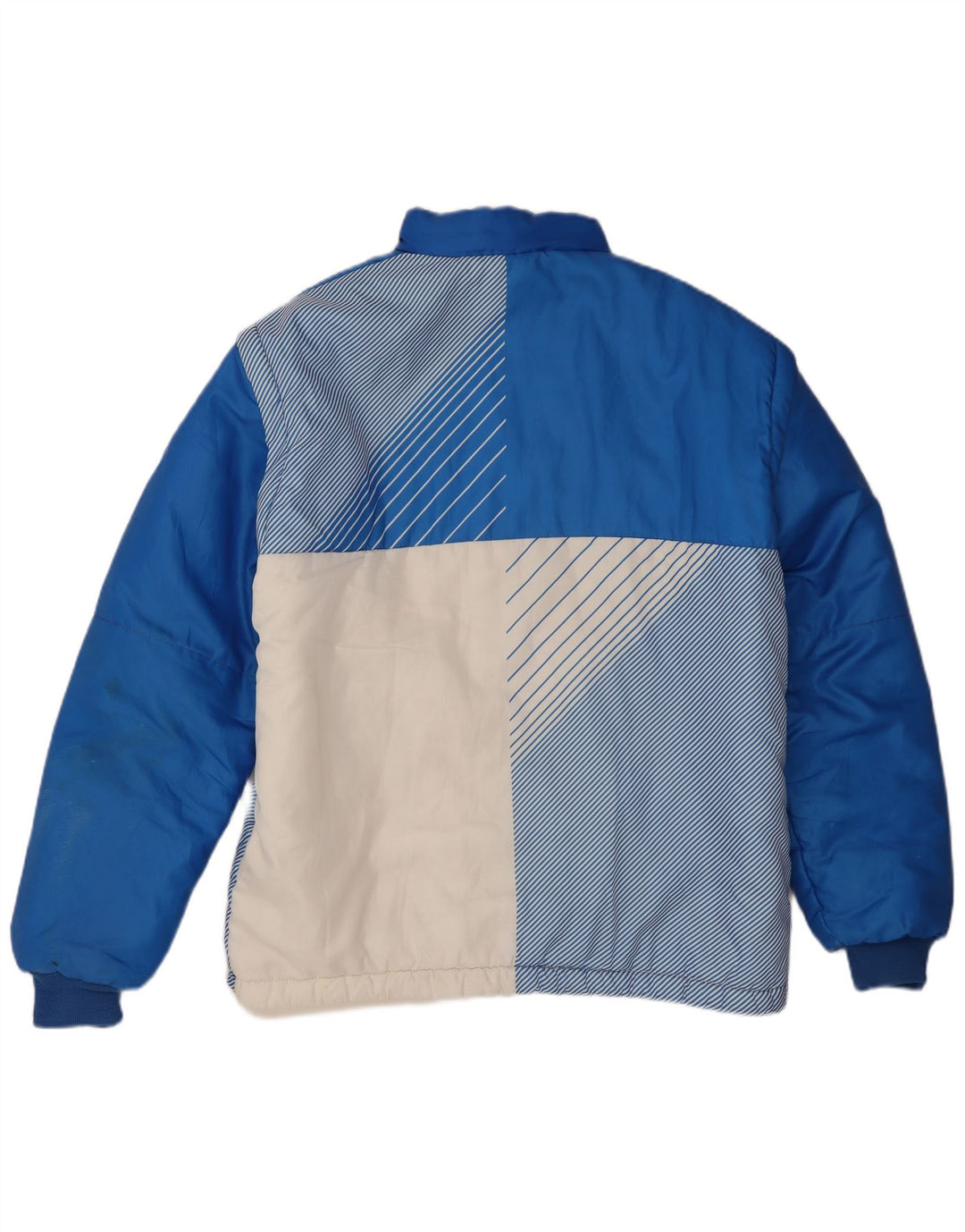 Vintage Herren Wattierte Jacke UK 42 XL Blau Colourblock