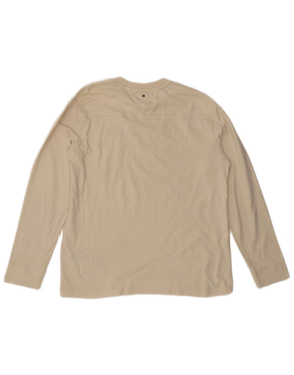 TOMMY HILFIGER Jungen Graphic Top Langarm 15-16 Jahre Off White Cotton