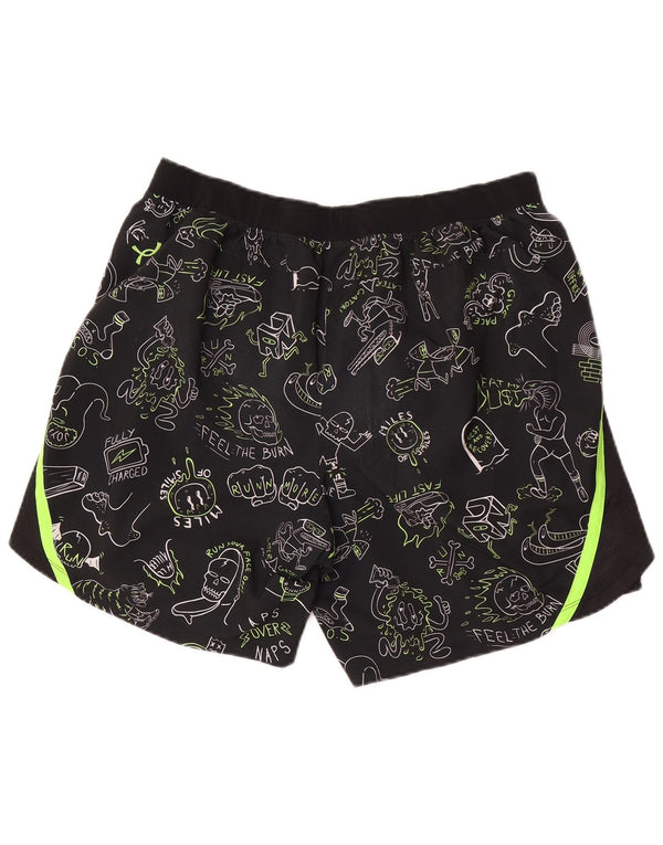 Under Armour Mens Heat Gear Abstract Pattern Graphic Sport Shorts XL Black